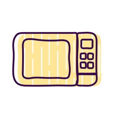 mikrodalga hattı ve biçim ikonu vektör tasarımını doldur