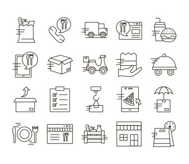 erzak servisi ikonlarının dağıtımı