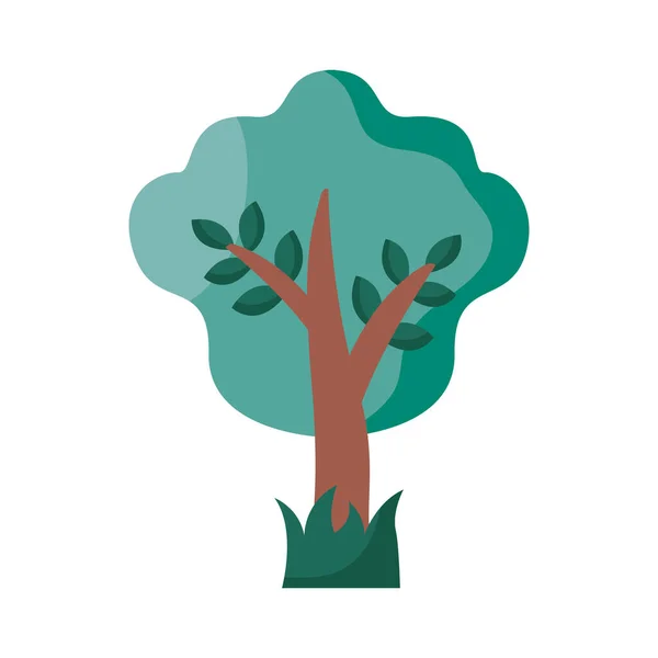 Tree detail stijl pictogram vector ontwerp — Stockvector