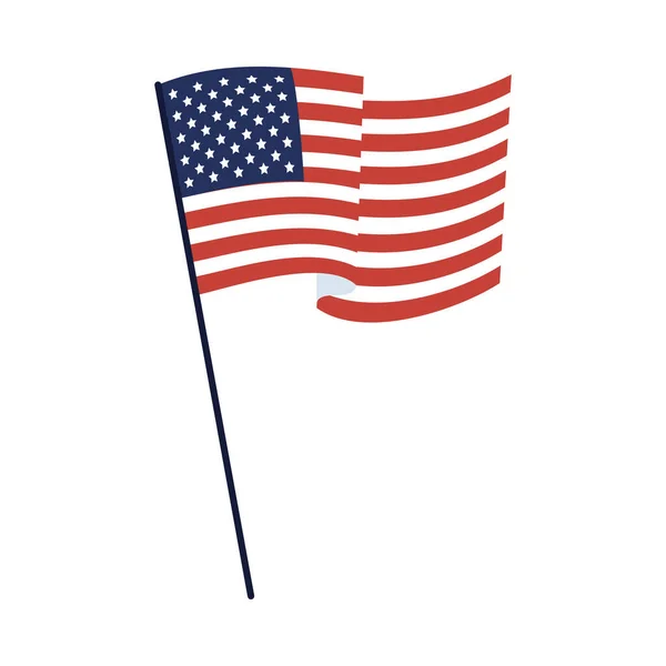 Usa zászló ikon vektor tervezés — Stock Vector