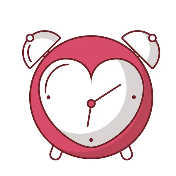 Love heart inside bubble inside clock vector design — Stock Vector