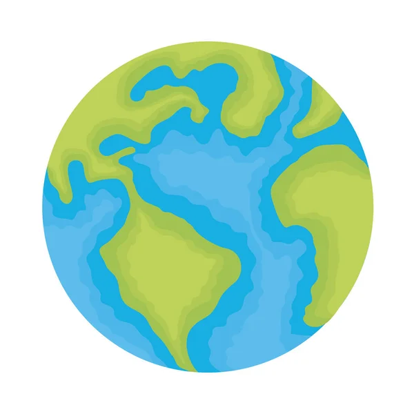 Wereld planeet aarde ecologie icoon — Stockvector