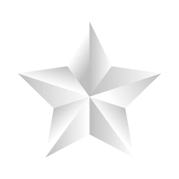 Geïsoleerde witte ster vector ontwerp — Stockvector
