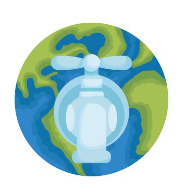 Su musluğu olan bir gezegen.