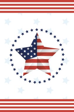 Usa bayrak yıldız vektör tasarımı