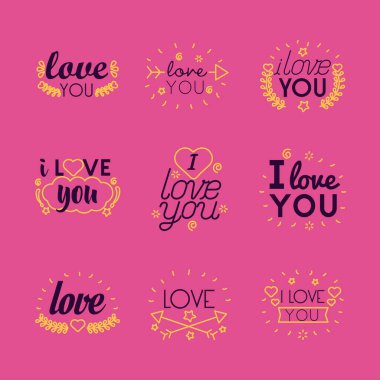 Metin satırı biçim ikonu vektör dizaynını seviyorum