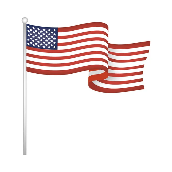 Etats-Unis drapeau icône vectoriel design — Image vectorielle