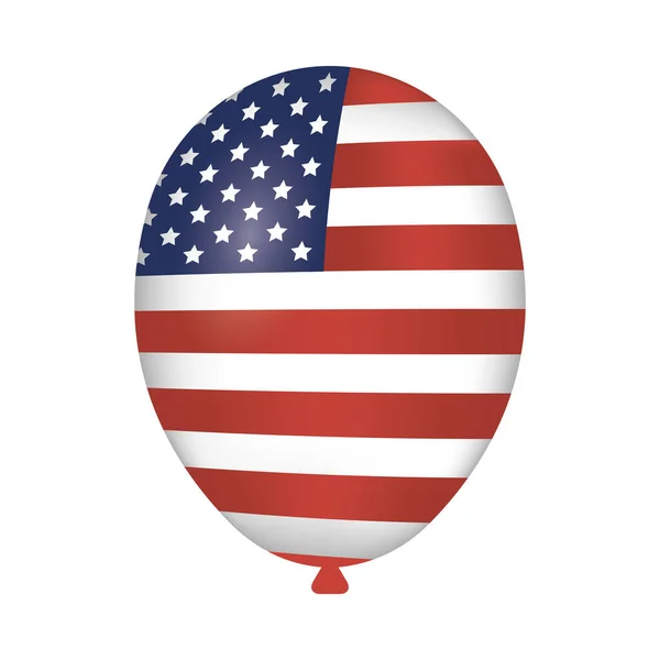 США прапор повітряна куля векторний дизайн — стоковий вектор