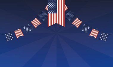 4 Temmuz vektör tasarımlı Usa bayrağı