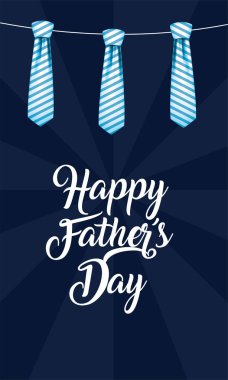 Babalar Günü vektör tasarımının boyunbağı