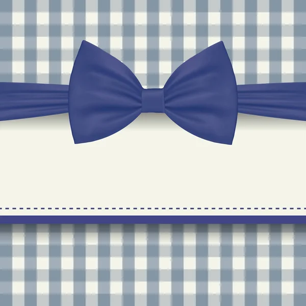 Noeud papillon bleu avec cadre de conception vectorielle de jour de pères — Image vectorielle