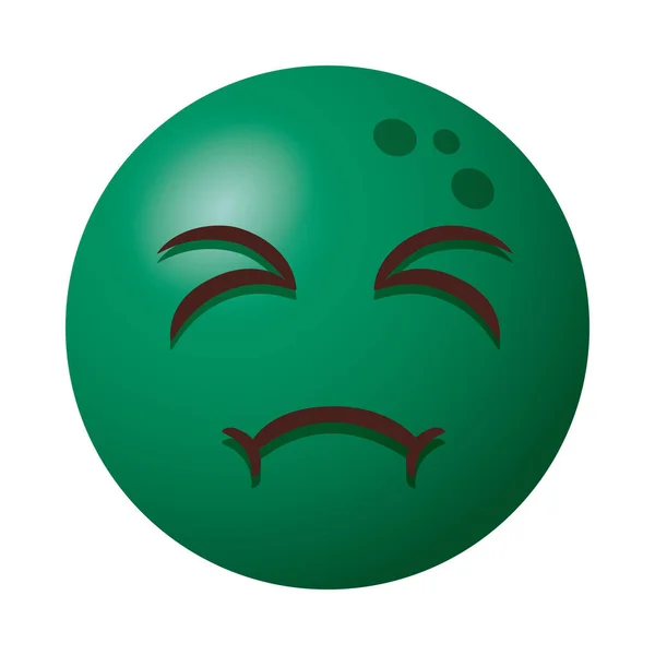 Smutný emoji tvář degradující styl ikony — Stockový vektor