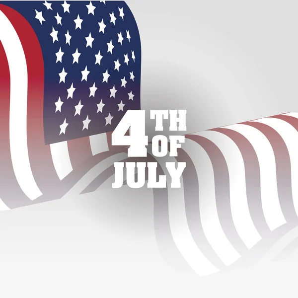 7月4日のアメリカ国旗ベクトルデザイン — ストックベクタ