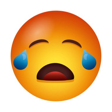 Ağlayan emoji yüz bozunma biçimi simgesi