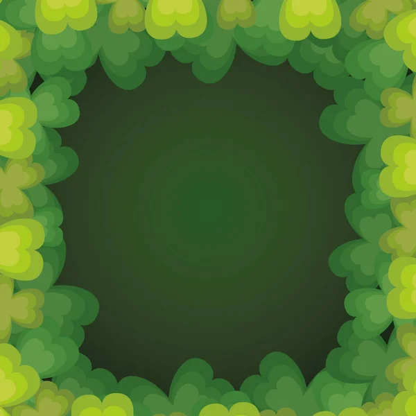 Saint patricks tag klee rahmen vektordesign — Stockvektor