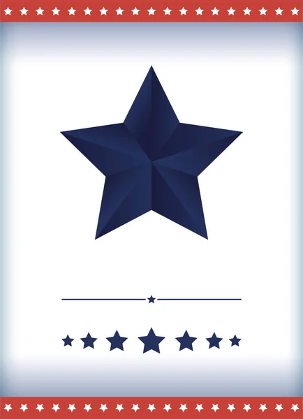 Usa blue star vector design — Stock Vector