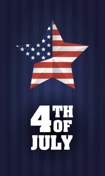 Usa star of 4th july vector design — Stock Vector