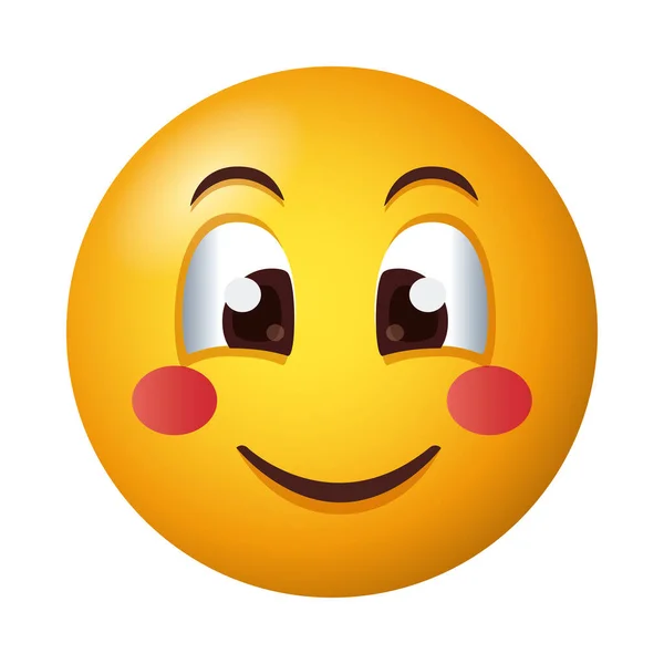 Ícone de estilo degradiente de rosto emoji feliz —  Vetores de Stock