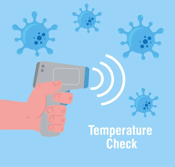 デジタル非接触赤外線温度計、体温計、コロナウイルス病の予防2019 ncv — ストックベクタ