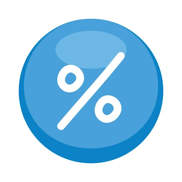 Percentage sale button vector design — Stock Vector