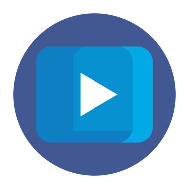 İzole edilmiş oynat düğmesi vektör tasarımı