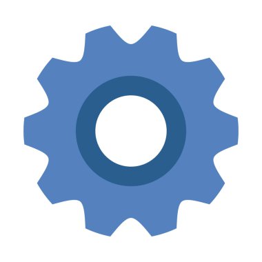 İzole edilmiş metal dişli vektör tasarımı