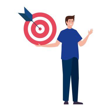 Hedef vektör tasarımlı insan avatarı