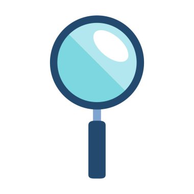 İzole lupe ikon vektör tasarımı