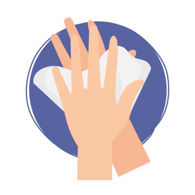 İzole edilmiş eller vektör tasarımını yıkıyor