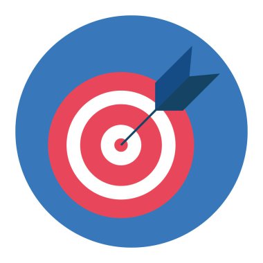 İzole edilmiş hedef ikon vektör tasarımı