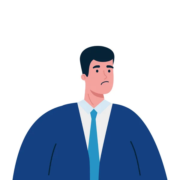 Trieste zakenman avatar vector ontwerp — Stockvector