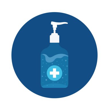 Eller dezenfektan şişe vektör tasarımı