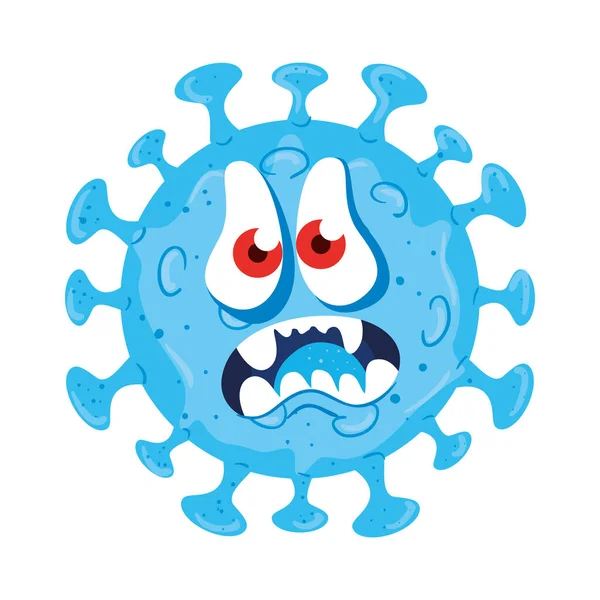 Covid 19 virus cartoon vector ontwerp — Stockvector