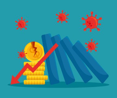 Bozuk paralar ve iflas vektörü tasarımı okunu azalt