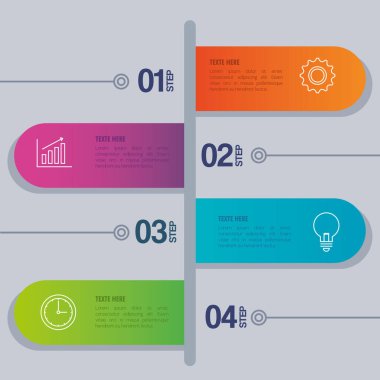 İş simgeleri kavramına sahip bilgi şablonu