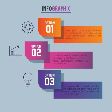 İş simgeleri kavramına sahip bilgi şablonu