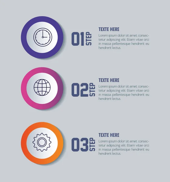 Infographic template met business iconen concept — Stockvector