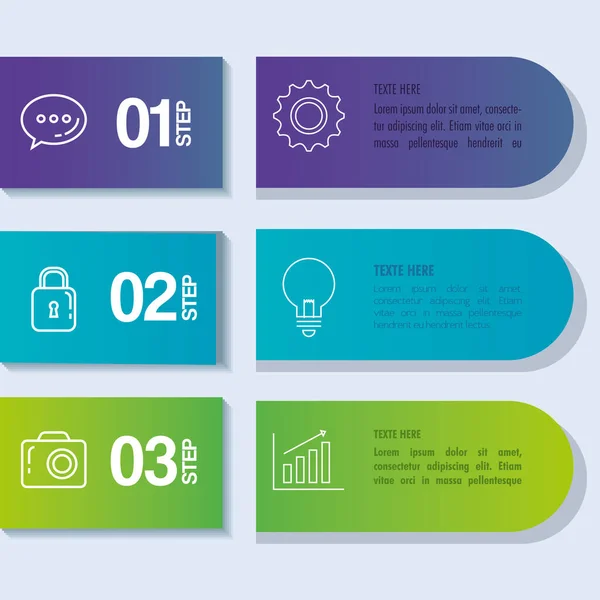 Infografik Vorlage mit Business Icons Konzept — Stockvektor