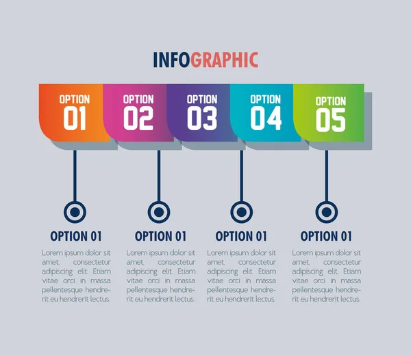 Infographic template with numbers options — 图库矢量图片