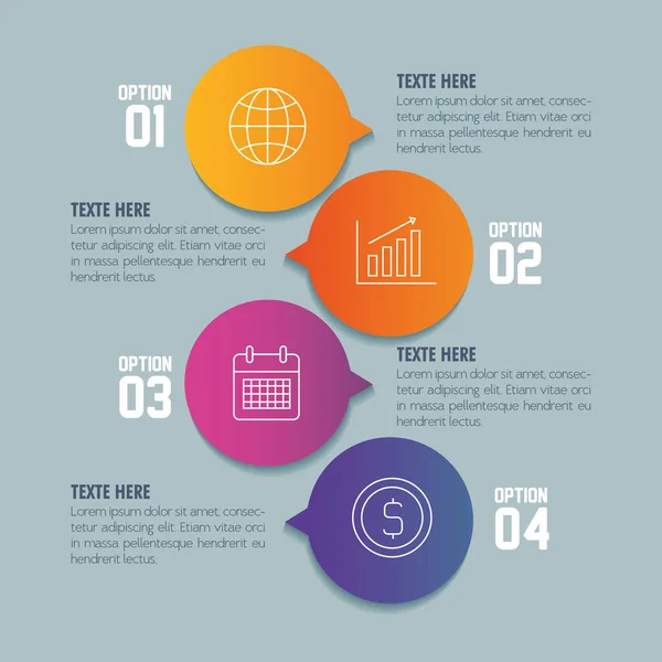 Infographic template met business iconen concept — Stockvector