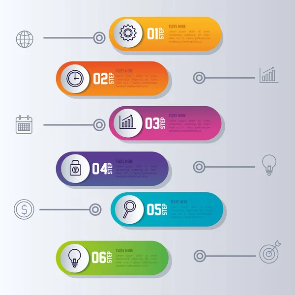 Infographic template met business iconen concept — Stockvector