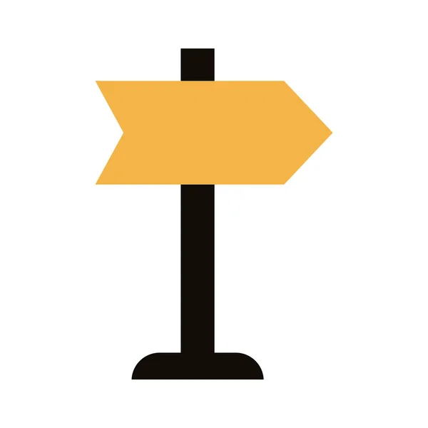 Freccia modo segnale silhouette stile icona — Vettoriale Stock