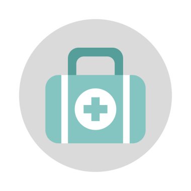 ilk yardım çantası simgesi izole edildi