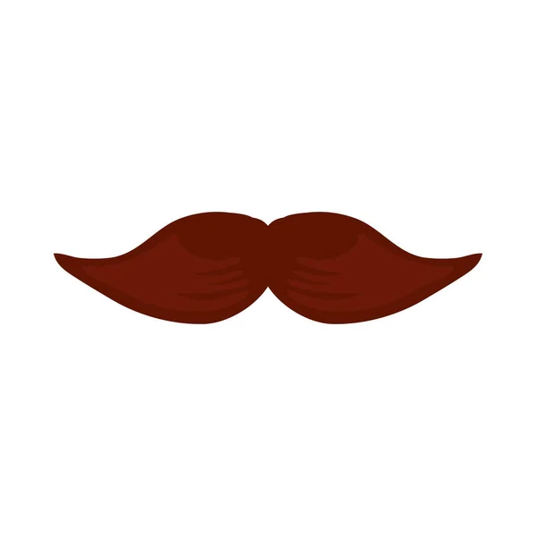 Moustache drôle accessoire icône isolée — Image vectorielle