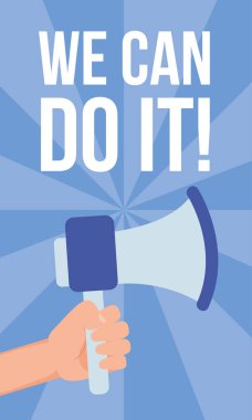 El megafon cihazıyla protesto