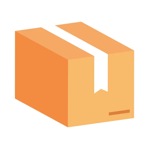 Box carton packing isolated icon — Stock Vector