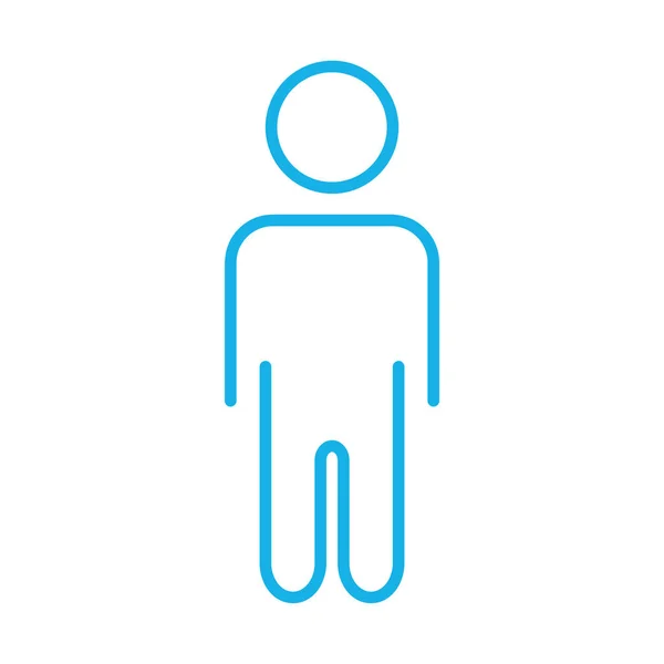 Lidská postava postava izolované ikony — Stockový vektor