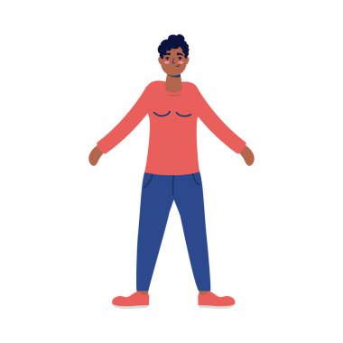 Genç afro kadın kadın avatar karakteri