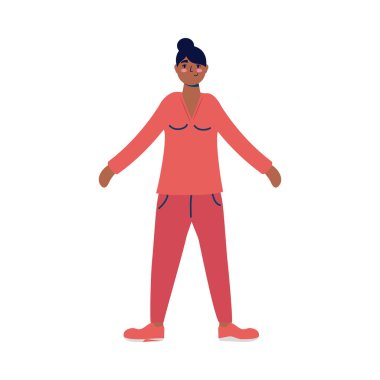 Genç afro kadın kadın avatar karakteri