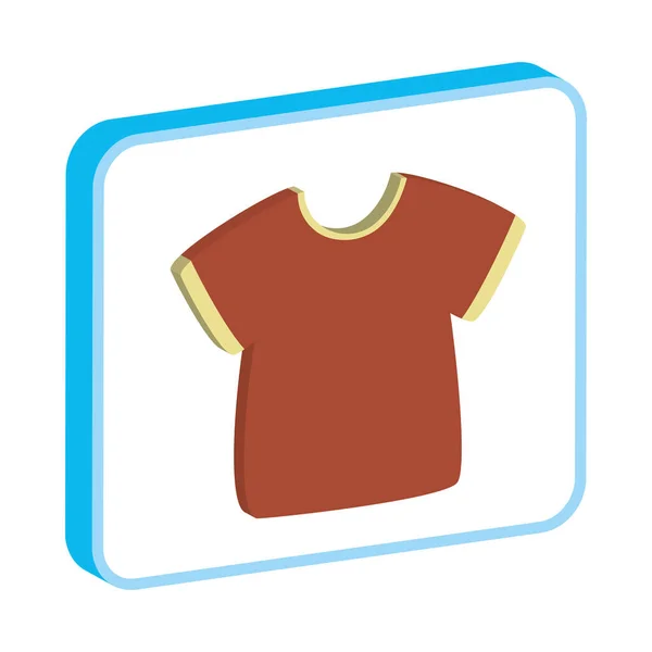 Sport shirt clothes isolated icon — Stock Vector
